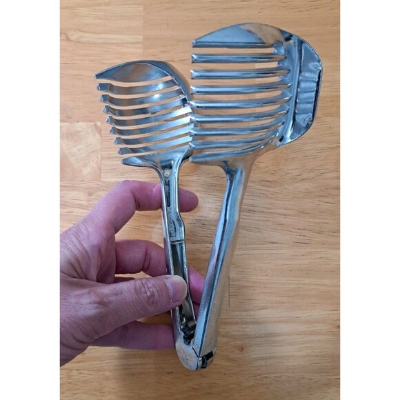 VTG Tomato Egg Holder Slice Tomatoes Onions Lemons Limes Guide Cutter in Box - Picture 3 of 7